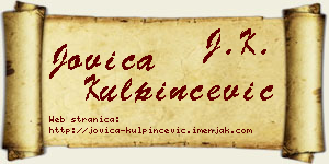 Jovica Kulpinčević vizit kartica
